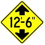 LOW OVERHEAD CLEARANCE ROAD Sign- Choose 24" X 24", 30" X 30" or 36" X 36" Engineer Grade, High Intensity or Diamond Grade Reflective Aluminum.