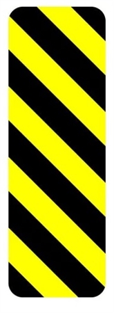 LEFT STRIPE OBJECT MARKER Sign - Available in 6 X 24 - 10 X 30 or 12 X 36, Engineer Grade or Hi Intensity Reflective .080Aluminum