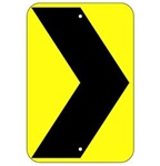 CHEVRON ARROW Traffic Sign - 12 X 18 or 18 X 24, Choose from Type I Engineer Grade Prismatic Reflective or Type III Prismatic High Intensity Reflective