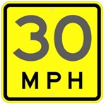 ADVISORY SPEED LIMIT (MPH) Sign - 18 X 18 - Choose from Type I Engineer Grade Prismatic Reflective or Type III Prismatic High Intensity Reflective