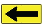 LARGE RIGHT or LEFT ONE DIRECTION TRAFFIC ARROW Sign - 36 X 18 or 48 X 24, Choose from Type I Engineer Grade Prismatic Reflective or Type III Prismatic High Intensity Reflective