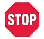 Non-Slip STOP Sign, 17 inch diameter, Walk on floor decal