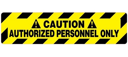 Non-Slip AUTHORIZED PERSONNEL ONLY, Floor Decal