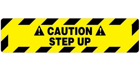 Non-Slip CAUTION STEP UP, 6 X 24, Floor Decal