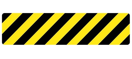 Non-Slip DIAGONAL STRIPES, 6 X 24, Floor Decal